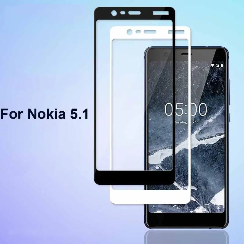 Закаленное стекло с полным покрытием для Nokia 2 3 5 6 7 8 1 7plus X6 2018 X5 защитная