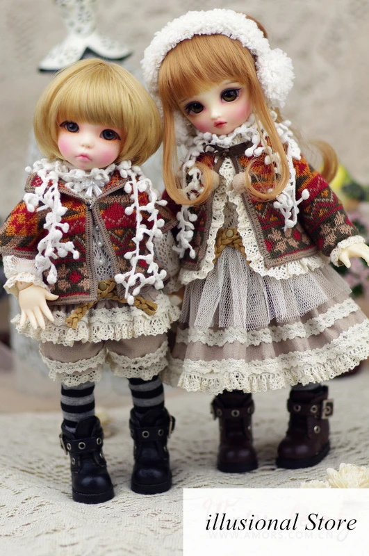 1/6 BJD SD кукла мини ткань зимний красивый костюм для кукла 1/6 одежда