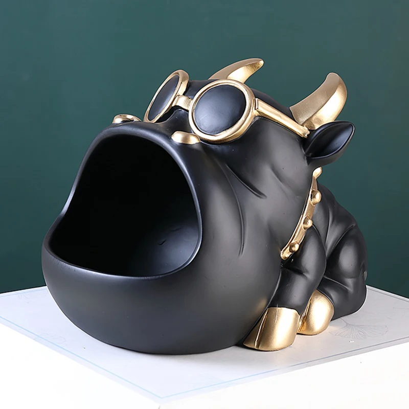 Home Room Decor3D Figurine MiniatureCool Dog StatueSculptureTable DecorationDesk Sundries Storage BoxDecorative Coin Bank