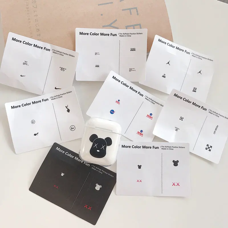 1 комплект, мультяшный пылезащитный стикер, протектор для Apple AirPods, Пылезащитная наклейка, Защитная пленка для Air Pods, аксессуары
