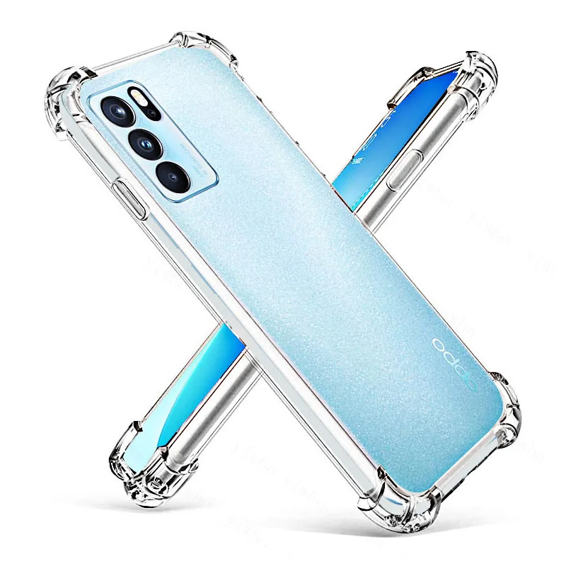 Odporna Na Wstrząsy Przezroczysta Silikonowa Przezroczysta Obudowa Telefonu Dla Oppo Reno 6 Pro Plus 6Pro 6Z Ultracienkie Zamykane Pokrowce Na Oppo Re
