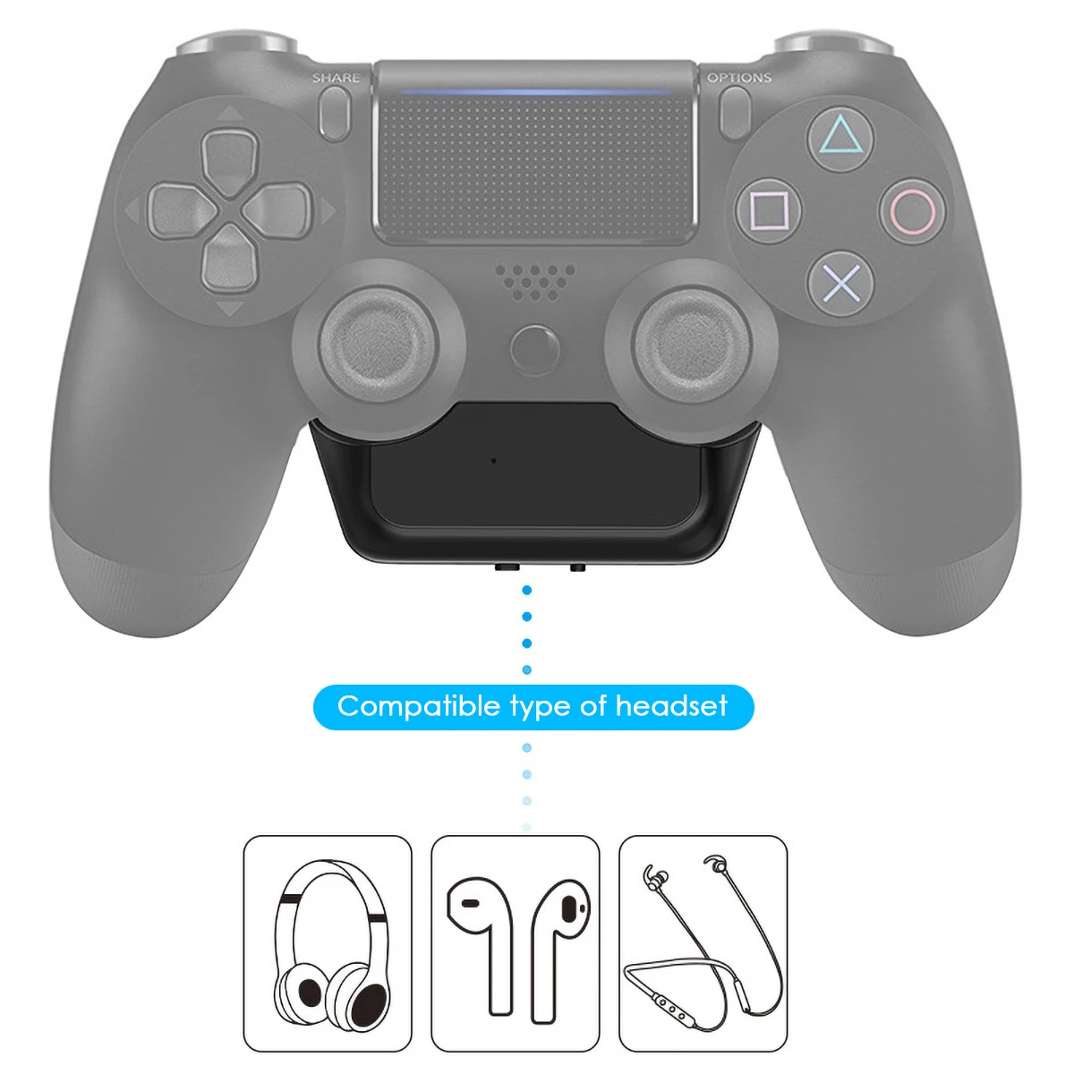 Mini Wireless BT5 0 Audio Adapter Headphone Headset Earphone 3 5mm Receiver For PS4 Controller gamepad receiver