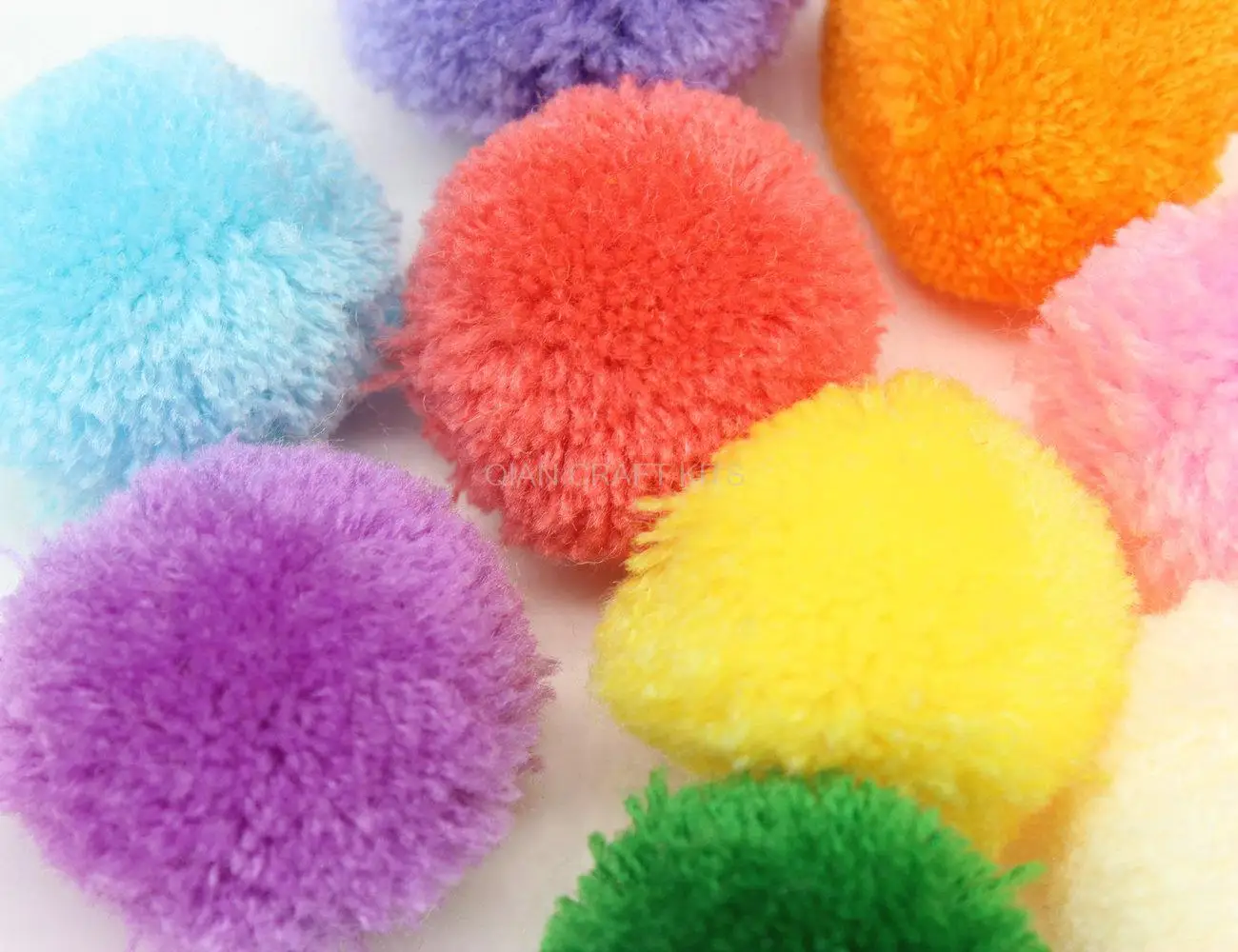 2000pcs 8mm-11mm mix color Pom pom ball high density decoration handmade  project supply Garland crochet cotton decor