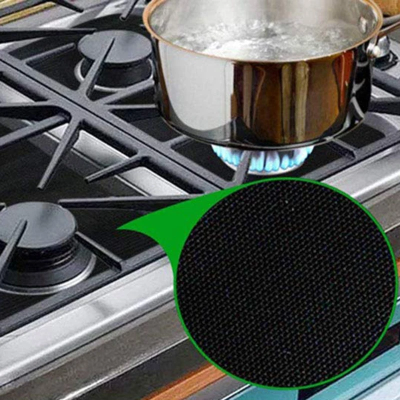 

8 Pack Gas Range Protectors and 2 Pack Silicone Stove Counter Cover, Burner Protector Liner Cover, Gas Hob Range Protectors Reus