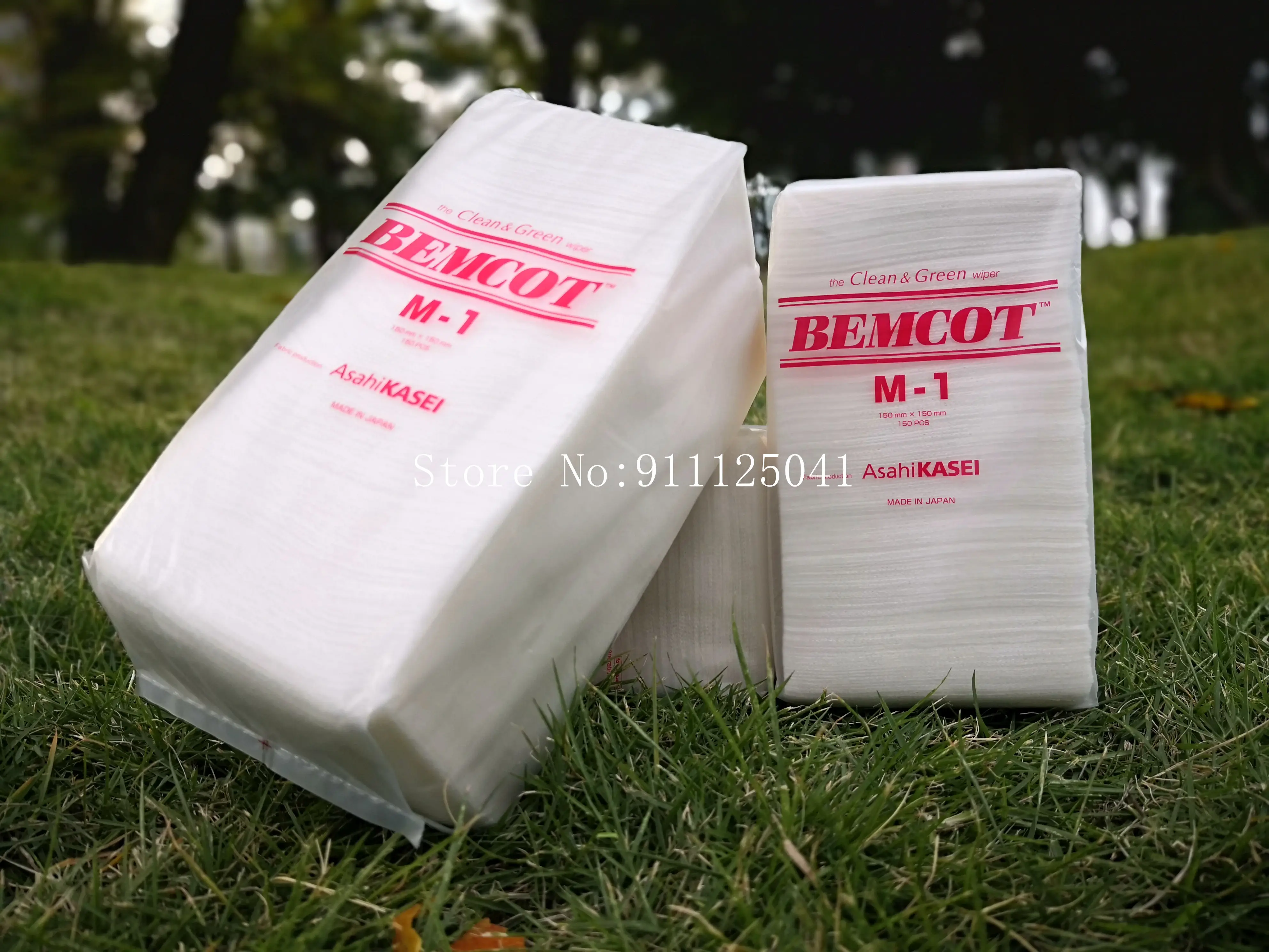 BEMCOT M-1 Spunlace Nonwoven Lin-free Industrial Wiping Cloth 150MMX15cm Quarter Folded Viscose Polyester 150pcs/bag dust-free