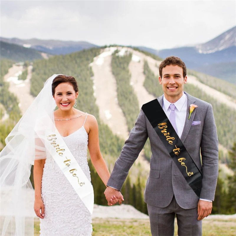 

Wedding bride-to-be ceremonial shoulder strap Bridal bachelor party accessories Cloth ceremonial shoulder strap 3 color optional
