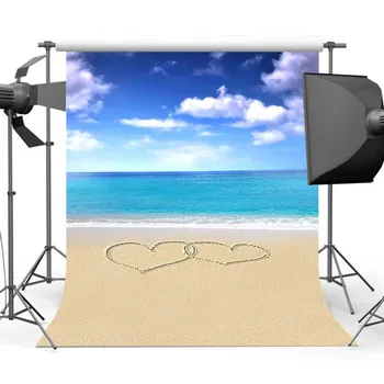 

Mehofoto Background Blue Sky Sea Beach Photography Backdrop for Wedding Backgrounds Photo CM-5482