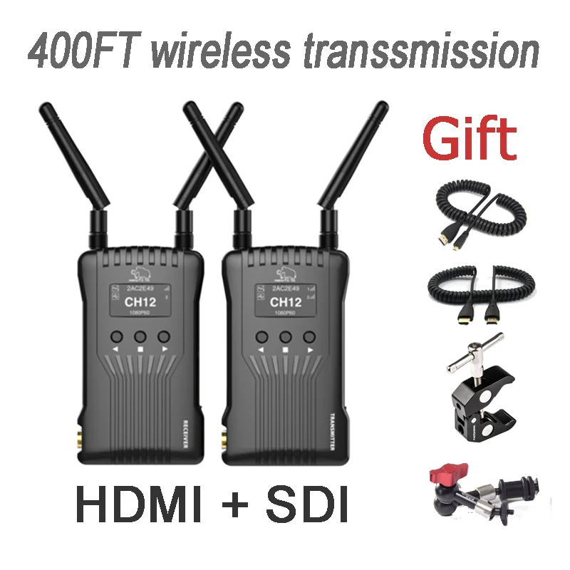 

Moma 400s Wireless Video Transmission System HDMI&SDI Transmitter 400FT 1080P HD Video Receiver for Monitor/iPhone/iPad Receiver