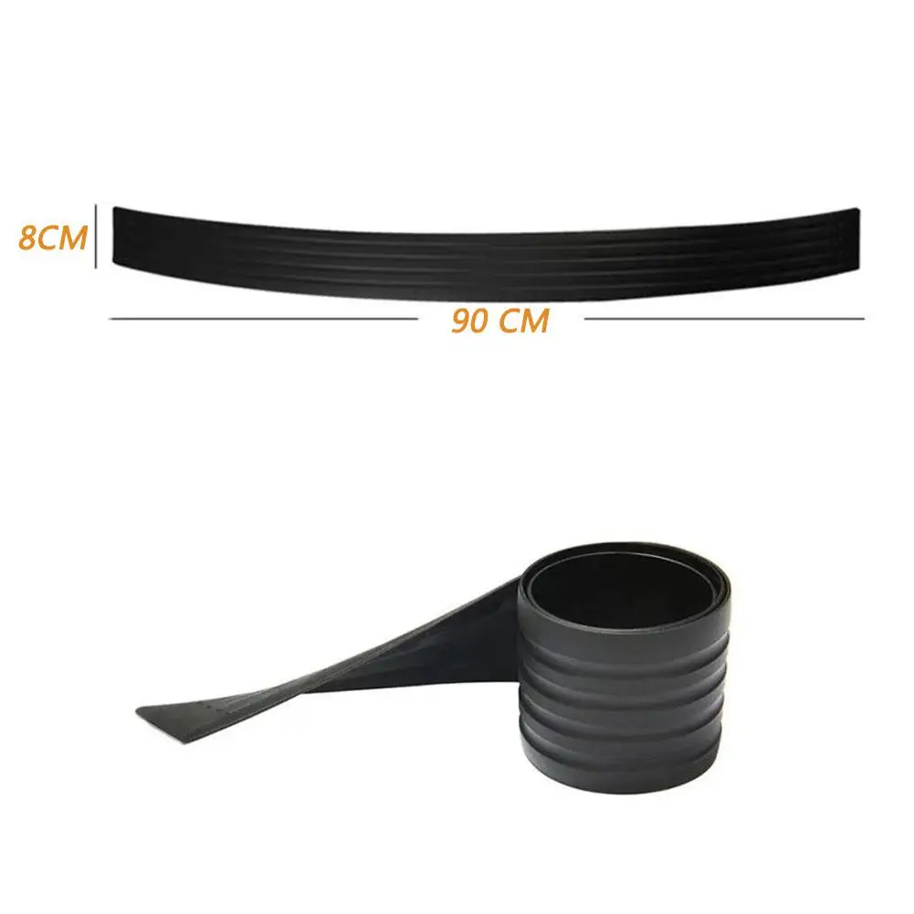 90cm black Черный Автомобильный порог багажника, защита для двери, защита Бампера, накладка, защитная накладка, защита Бампера, накладка - Цвет: 90cm black