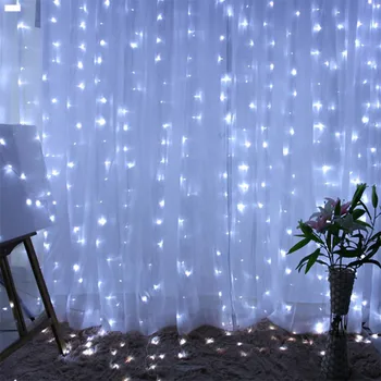 

Creative Party Wedding Curtain Fairy Lights 8 Modes USB String Light With Remote Control Curtain String Lghts Christmas Garland
