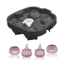 1 шт. форма для мороженого 1 шт. Воронка подарки на Хэллоуин 3D Тыква кубики льда Тыква Голова силиконовая форма для льда H5