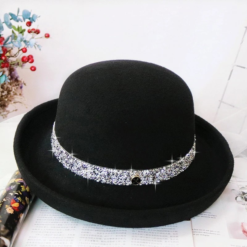 

New Fashion F6 Colors Children Kids Girls Vintage Bowler Hat Solid Color Wide Brim Cap Outfits 2-6Y