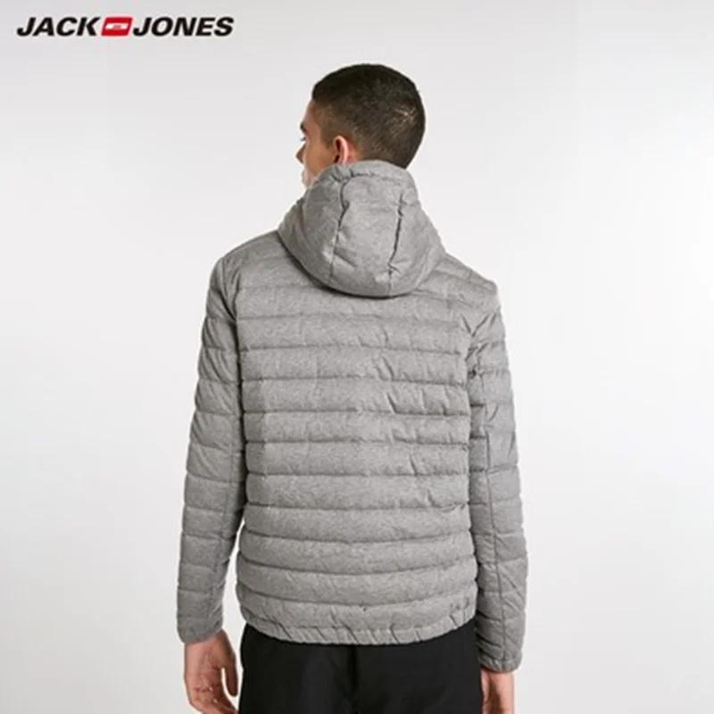 Зимний мужской пуховик JackJones, мужской короткий пуховик с капюшоном, парка, пальто, верхняя одежда, мужская одежда 218312501