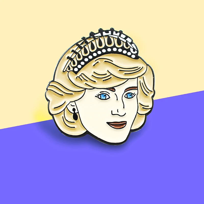 Principessa Diana Spencer Spille Smaltate Spilla Vintage Anniversary Princess Diana Badge Cappotto Zaino Risvolto Per Le Donne Amici Regali