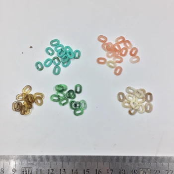 

Eruifa 100pcs 6*9mm Popular Plastic Mini Chain Beads Charms Pendant Jewelry DIY Earring Necklace