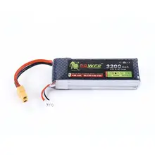 LPower 11,1 V 2200 mAH 30C литий-полимерный аккумулятор для многоосного вертолета Профессиональный Портативный Модный