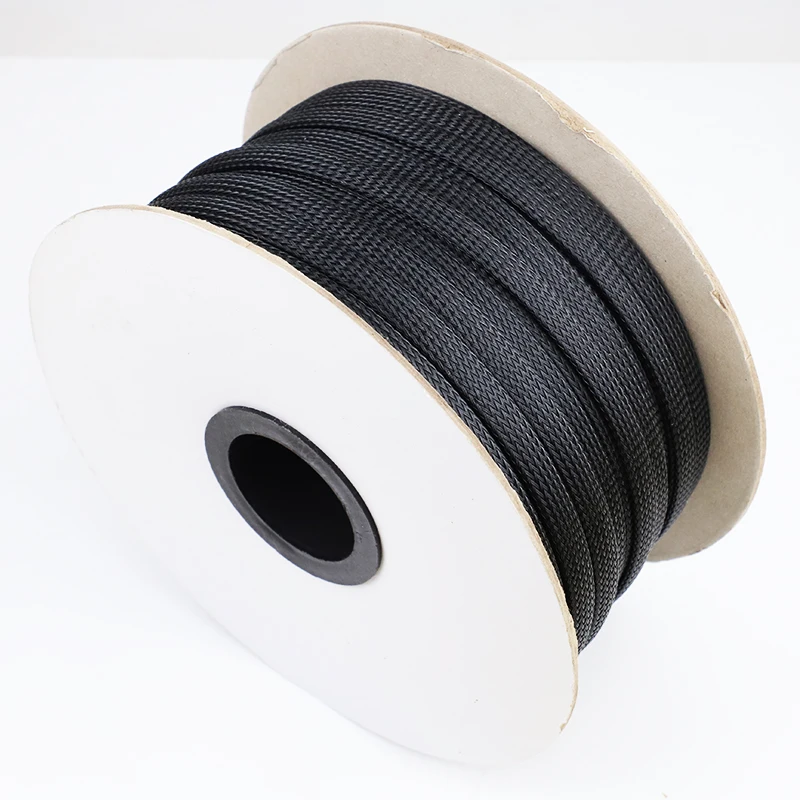 10 м 4-35 мм кабельная втулка черная проволочная защита ПЭТ Нейлоновая кабельная втулка провод кабель плетеный кабельная втулка
