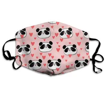 

Garde Art Studio Mouth Mask & Healthy Fashion Face Cover Masks, Pink Animal Panda Love Heart Patterns Polyester Comfortable