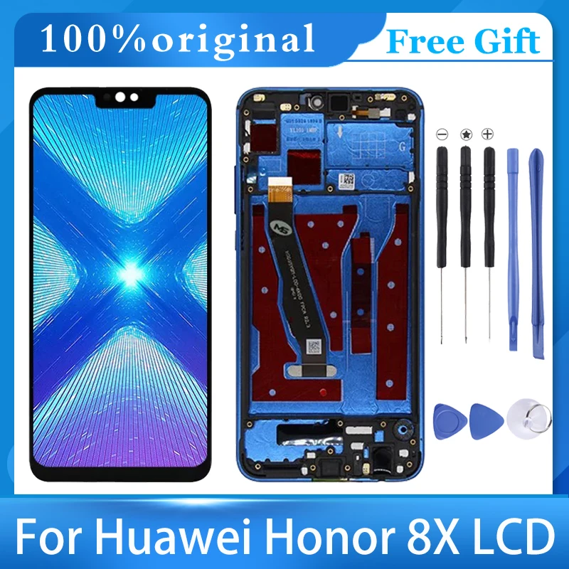 

ЖК-дисплей 6,5 ''для Huawei Honor 8X с сенсорным экраном и дигитайзером в сборе, экран для Honor 9X Lite/View 10 Lite с заменой рамки, оригинал