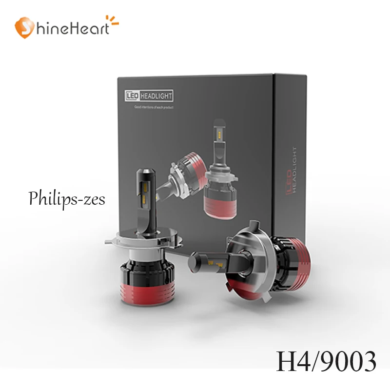 Все в одном мини play& plug zes светодиодный Авто налобный фонарь H1 H7 H8 H9 H11 9005 9006 9012 H4 дальнего ближнего света 6000k 12v