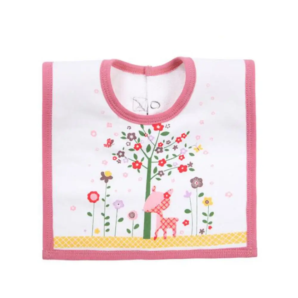 Pink flower deer Хит, детские нагрудники, полотенца, детские нагрудники, квадратные, махровые, Одежда для новорожденных, Одежда для младенцев 0-36 месяцев, Детские аксессуары с рисунками, Детские нагрудники и салфетки для отрыжки - Цвет: Pink flower deer