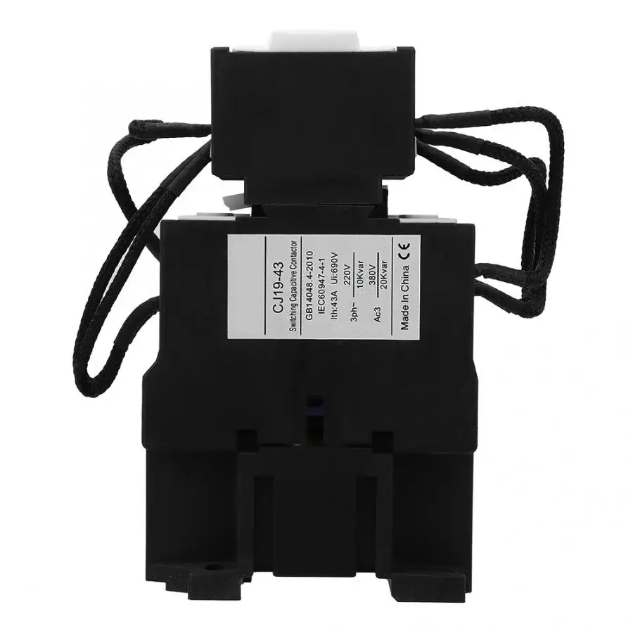 

AC Contactor CJ19-43/11 Switch Over Contactor AC220V 43A 1NO 1NC Capacitor Contactor