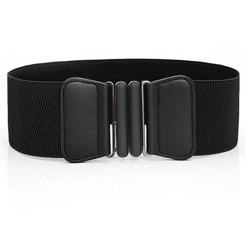 Arimonz Solid Stretch Elastic Wide Waist Belts For Women