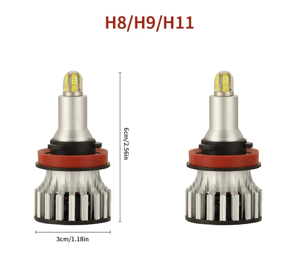 2 шт. H1 светодиодный H7 H11 H8 9005 9006 HB4 HB3 H4 Светодиодный лампочки Canbus автомобилей головной светильник 120W 18000LM 6500K светодиодный противотуманный фонарь авто светильник помощи при парковке