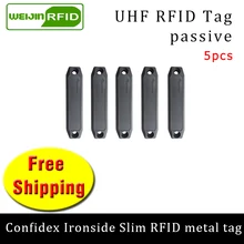 UHF RFID металлическая бирка confidex ironside slim 915 м 868 МГц Impinj Monza4QT EPC 5 шт. Прочный ABS Смарт пассивный RFID метки