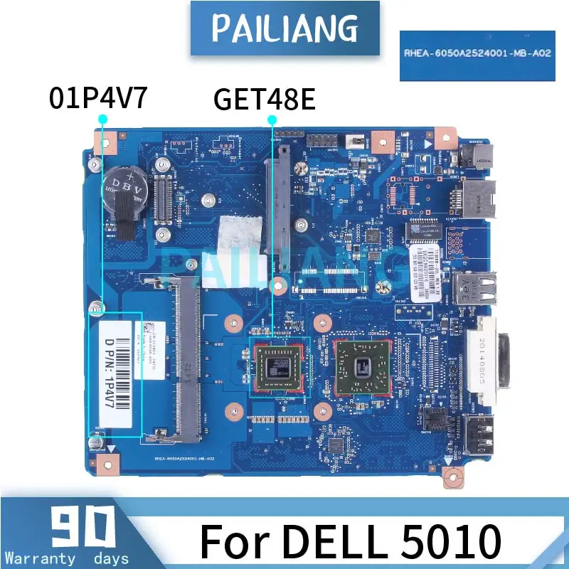 para Dell 5010 Get48e Computador Portátil Placa-mãe 01p4v7 6050a2524001 Ddr3 Notebook Mainboard Placa-mãe para notebook - Imagem 2