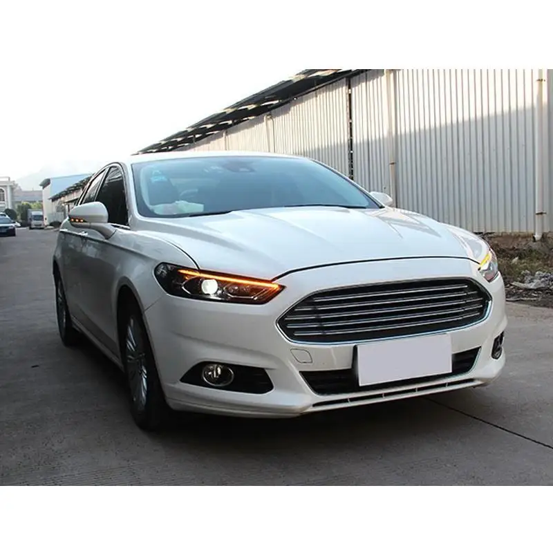 Drl светодиодные дневные ходовые Cob Assessoires аксессуары для укладки Automovil лампы фары Задние Автомобильные фары в сборе 13 для Ford Mondeo