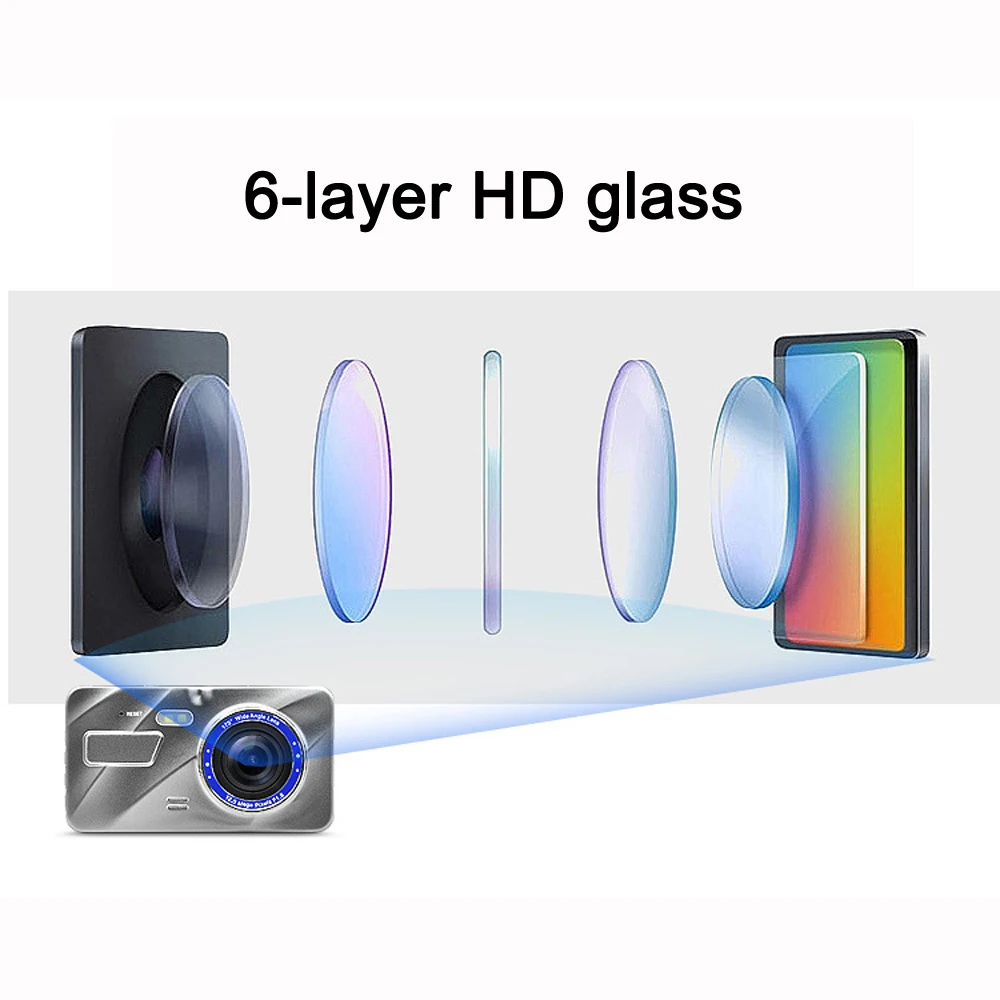ZHUIHENG 4 дюймовый Dash cam 2.5D Автомобильная камера 1980*1080 FHD видеорегистратор для автомобиля dvr Двойной объектив камеры заднего вида Автомобильный регистратор dvr камера