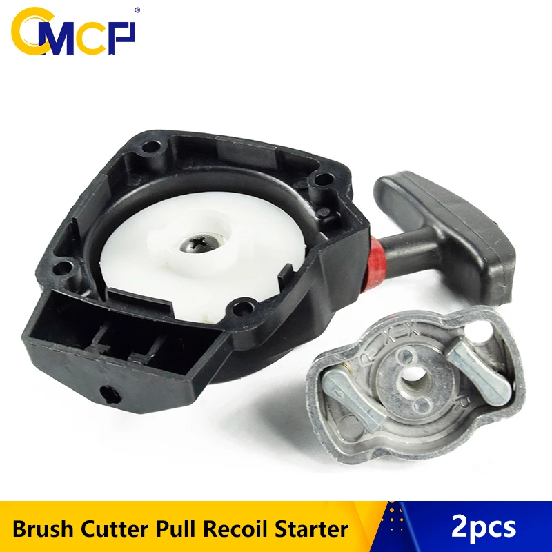 2pcs Brush Cutter Pull Recoil Starter Fit 1E34F Grass Cutter hedge trimmer starter Lawn Mower