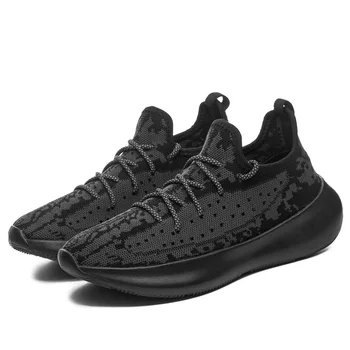 

New Men Casual Shoes Man Fashion Sport Sneakers Mens Flyknit Shoes Lace-up Walking Driving Shoes Zapatillas Hombre Size 38-45