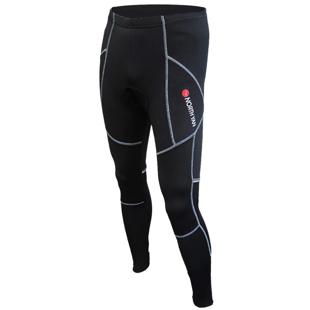 Men's Cycling Soft Tight Winter Thermal 3D Padded Pants Bike Long Trouser Legging for Outdoor MTB Mountain Rode Bike Cycle