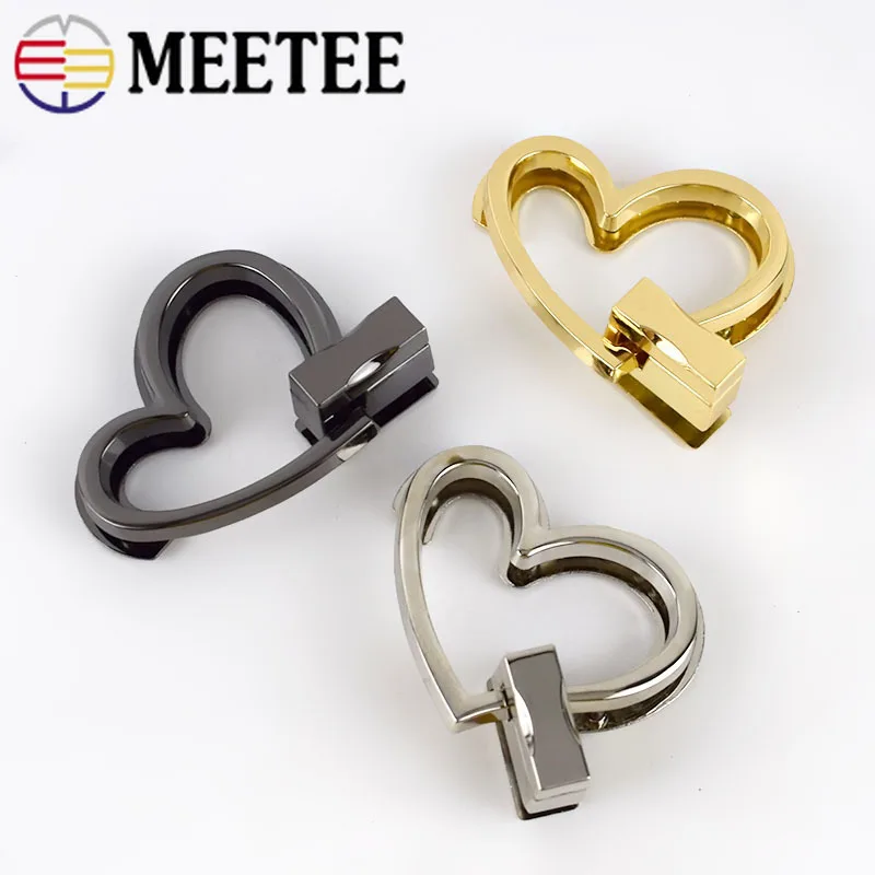 Meetee металлический замок для сумки застежка Поворотный замок пряжки DIY Сумочка Кошелек аппаратные застежки закрывающие сумки заменяют аксессуары