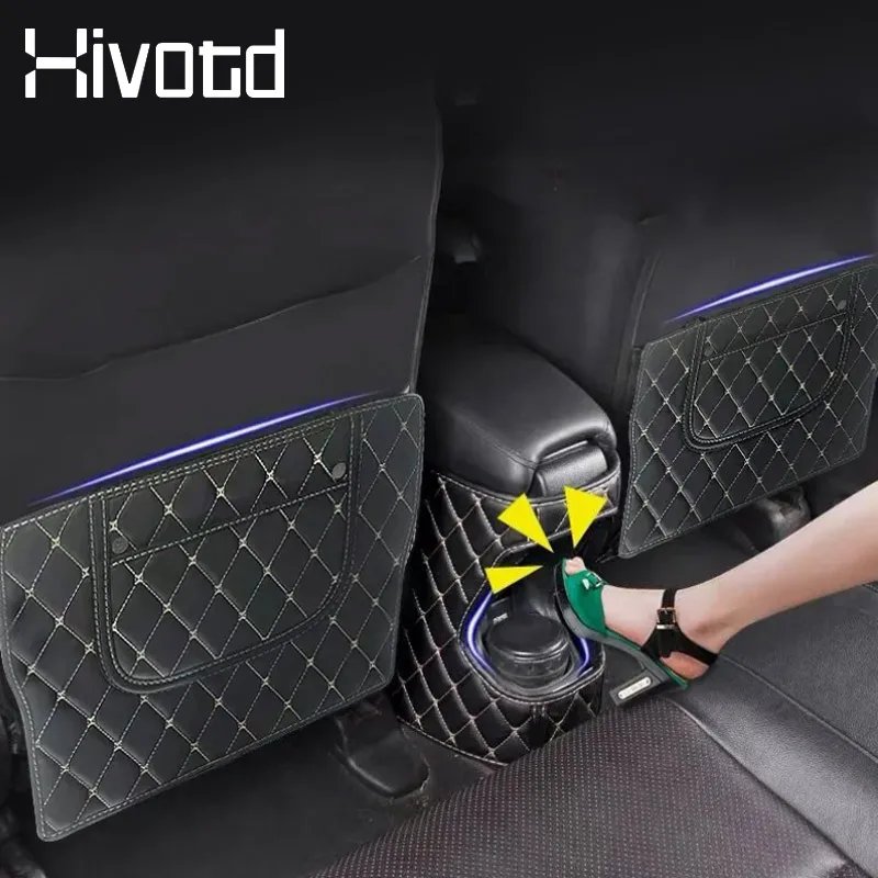 자동차 뒷좌석 안티 킥 매트 보호대 장식 커버 후면 안티 스크래치 패널 Honda HRV HR-V 2021-2015 용 자동차 액세서리
