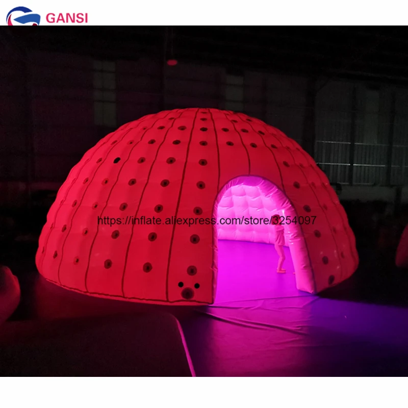  Made in China beautiful inflatable led igloo tent 6m diameter inflatable dome party tent for sale