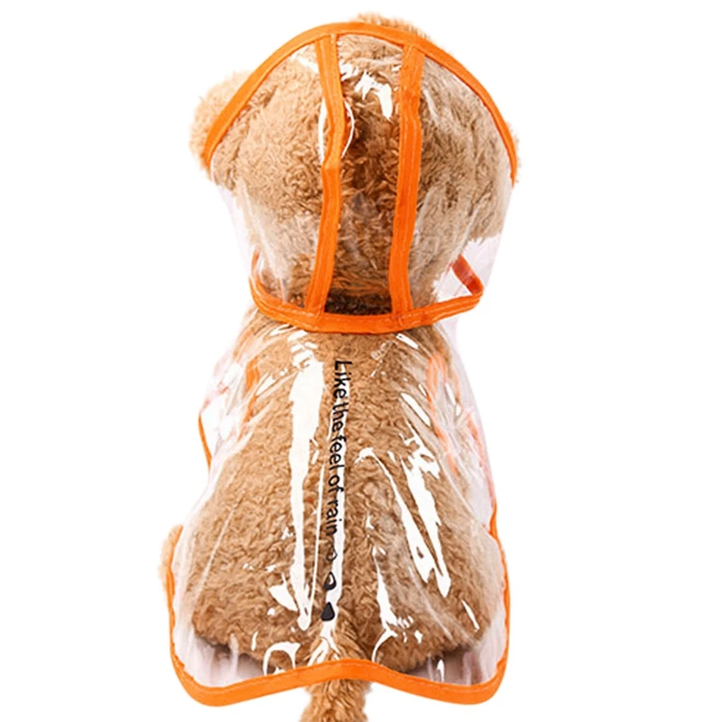 Прозрачный водонепроницаемый дождевик для питомцев С Капюшоном красивая одежда для собак для домашних животных товары для собак плащ костюмы плащ пальто