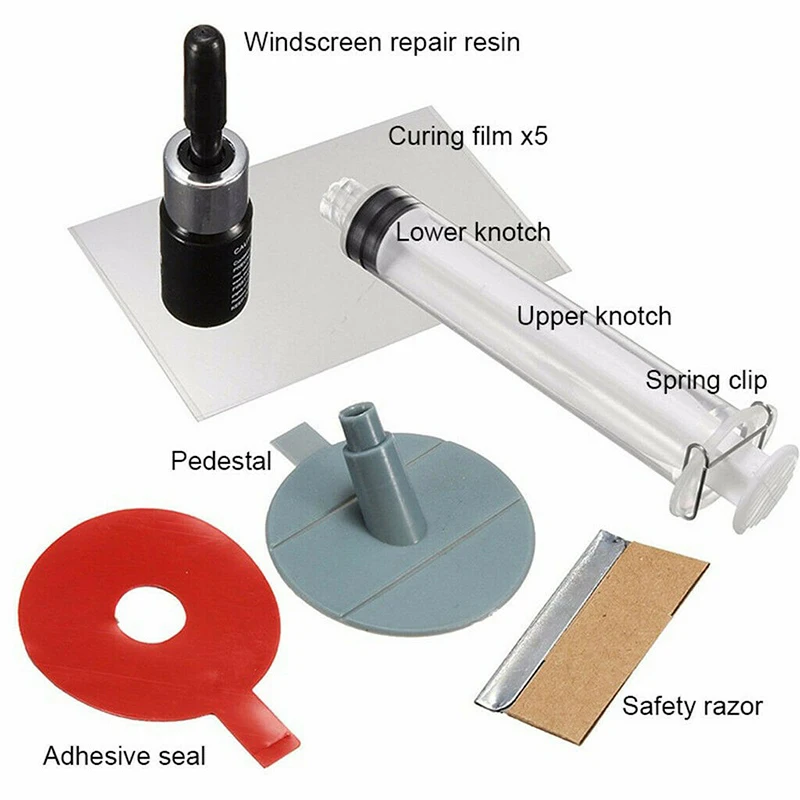 

Windscreen Windshield Repair Kit Tool Glass Corrector Crack Repairing for Car DEC889