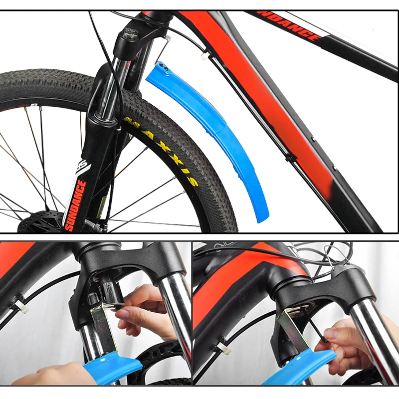 

Bike Fenders Mudguard for Mountain Road Bicycle Front PVC materialRear 2Pcs Adjustable Retractable Bicycle Mudguard Set YA88