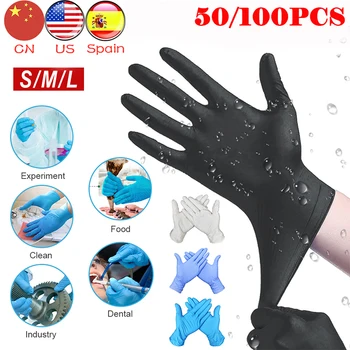 

50/100Pcs Disposable Gloves Latex Dishwashing/Kitchen/Medical /Work/Rubber/Garden Gloves Universal For Left and Right Hand