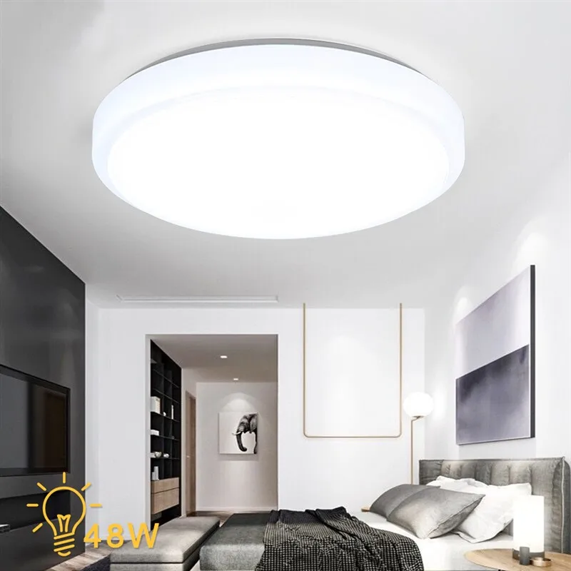 

40cm High Quality 24-48W LED Ceiling Light White Light Mount Lamp Living Room Kitchen Bedroom Ceiling Lights Lampd Round Style