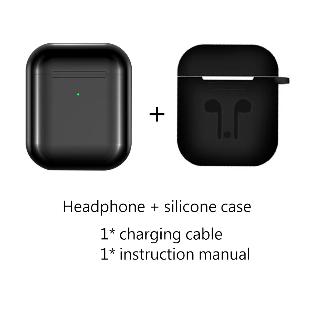 black Suit black I10000 TWS bluetooth беспроводные наушники смарт-датчик гарнитура pk i11 i12 i100 i200 i500 i800 i900 i1000 i9000 наушники - Цвет: black Suit black