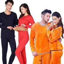 Новое осенне-зимнее мужское женское теплое нижнее белье большого размера, комплект для пар, золотые доспехи, бархатные утеплённые длинные кальсоны, нижнее белье