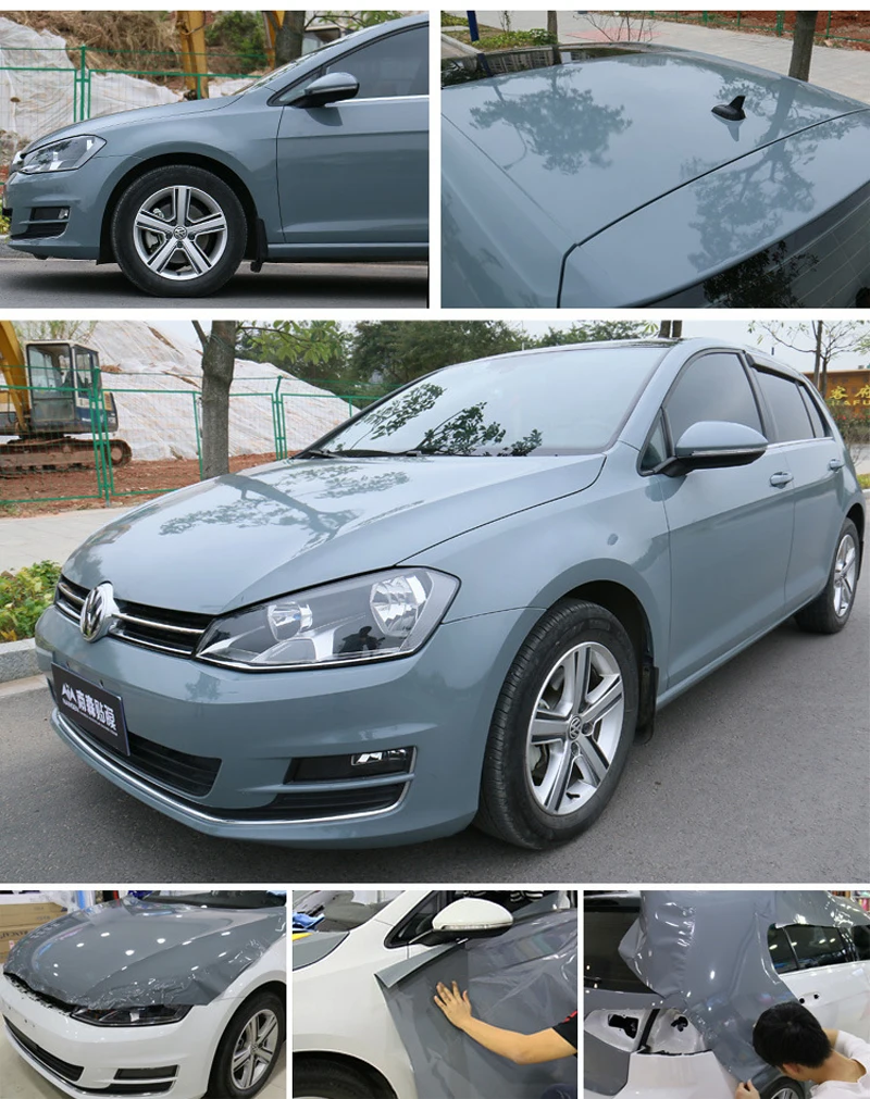 Glossy Cement Grey Vinyl Film Wrap