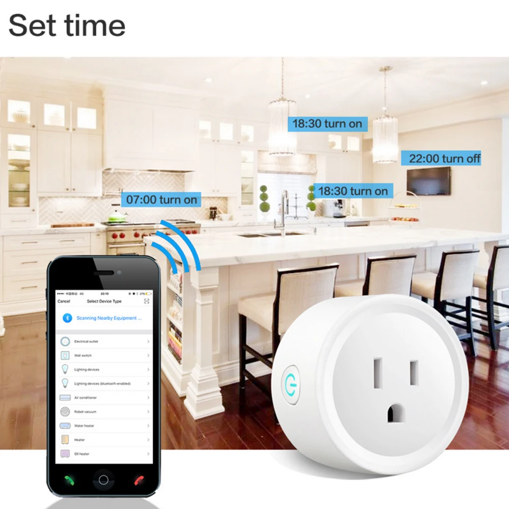 Умная розетка WiFi розетка для Amazon Alexa Google Home UK EU US