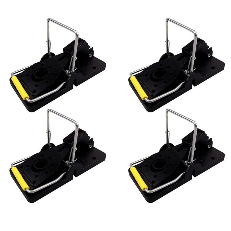 

4 Pack Mouse / Mice Easy to Set Traps Reusable Trap Rodent Control