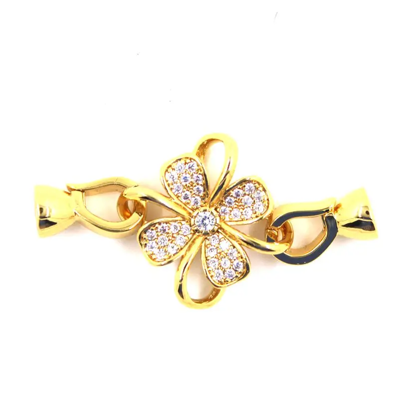 

Copper Connection Gold Plated Clasps Accessories DIY Jewelry Making Findings For Handmade Woman Pearl Necklace Bracelet Gifts