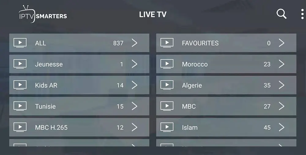 IP tv World подписка прямые каналы DAZN Movistars Испания Франция арабский Италия m3u Smart tv через IP tv SMARTERS для телеприставки